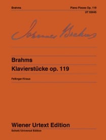 Brahms: Piano Pieces Opus 119 published by Wiener Urtext